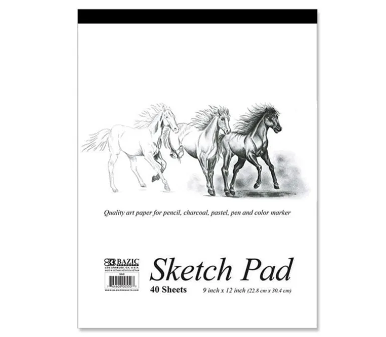 Bazic Sketch Pad – 9-inch x 12-inch