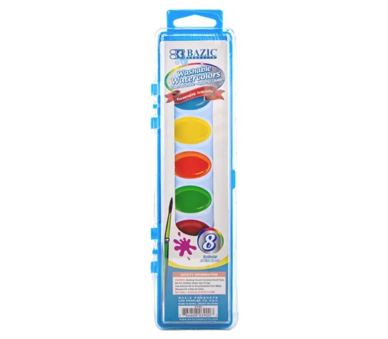 Bazic Watercolor Pan Set – 8 Color