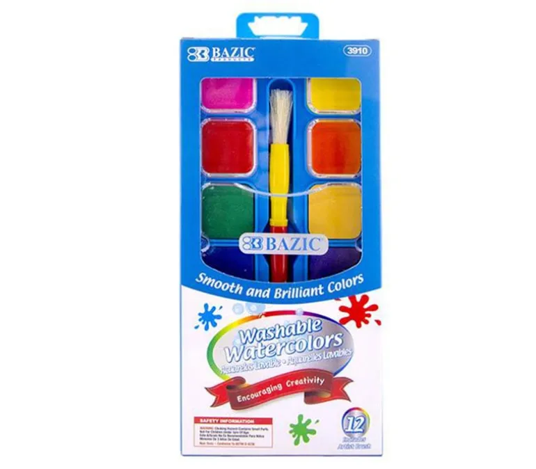 Bazic Watercolor Set – 12 Piece