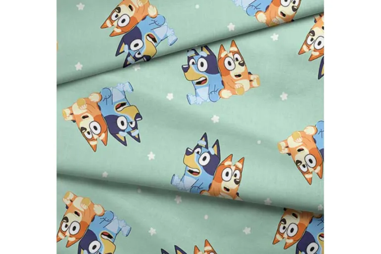 BBC Bluey and Friends Playdate Party on Purple Fabric