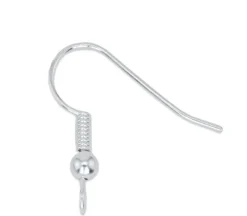Beadalon Ear Wires Ball & Spring – Silver 20pc