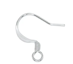 Beadalon Ear Wires Dapped & Spring – Silver