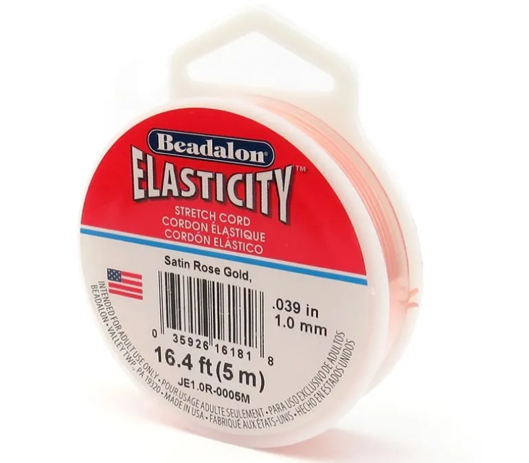 Beadalon Elasticity 0.8 mm Satin Rose Gold 5M