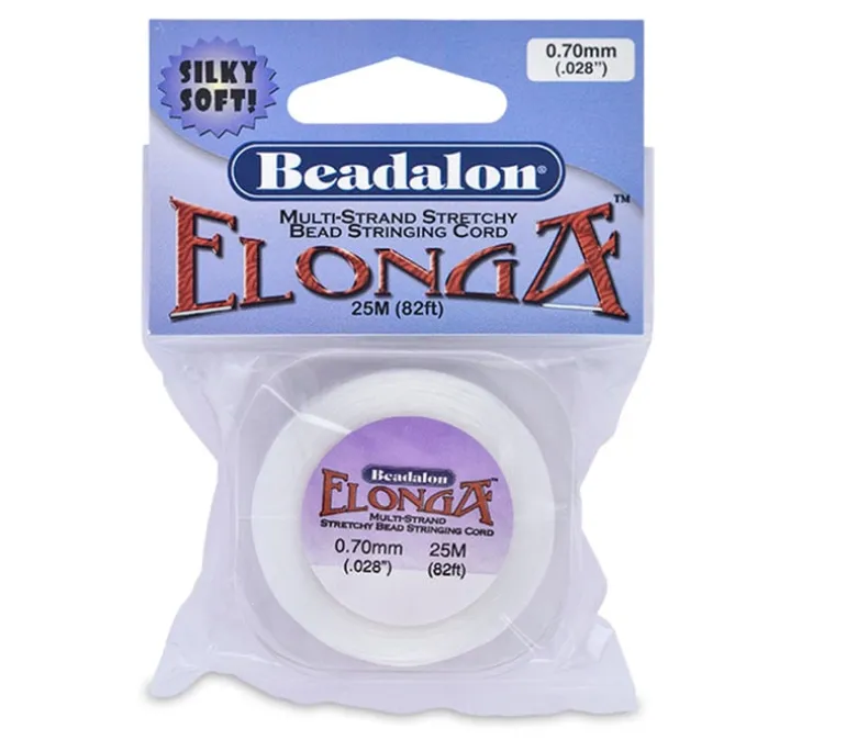 Beadalon Elonga .7mm White