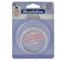 Beadalon German Style Wire –  Half Round – 20 Gauge Silver