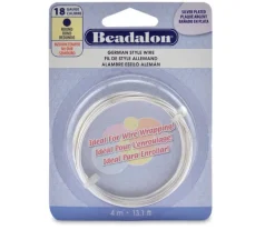 Beadalon German Style Wire –  Round – 18 Gauge Silver