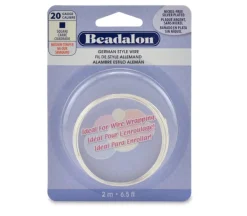 Beadalon German Style Wire –  Square – 20 Gauge Silver
