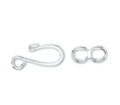 Beadalon Hook and Eye Clasps – Medium Silver