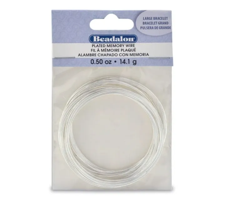Beadalon Memory Wire Large Bracelet .5oz Silver