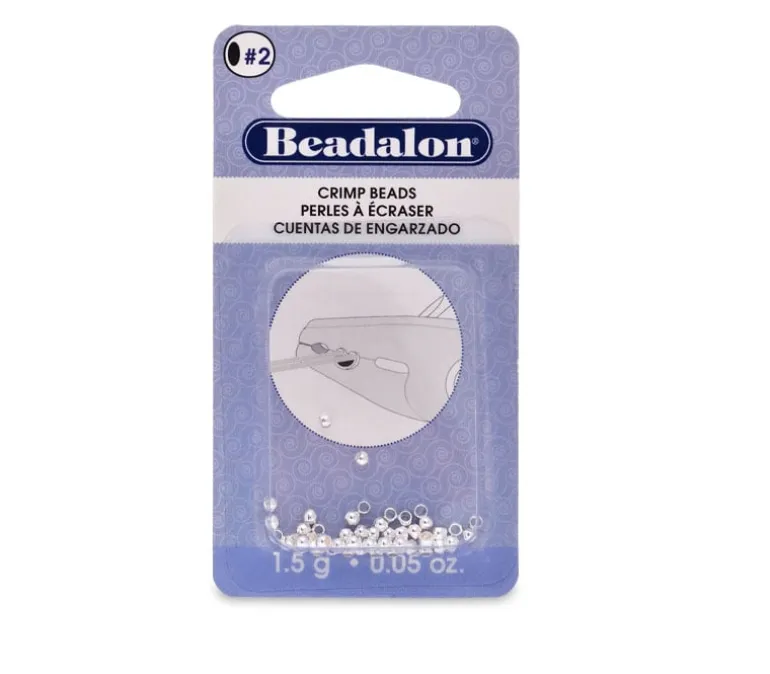 Beadalon Size #2 Crimp Beads – Silver