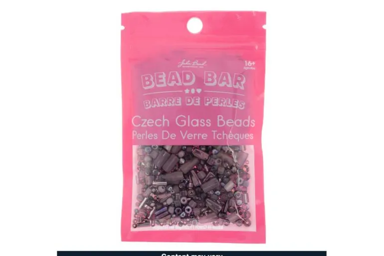 Bead Bar Czech Seed Beads – 50g – Light Purple Mix
