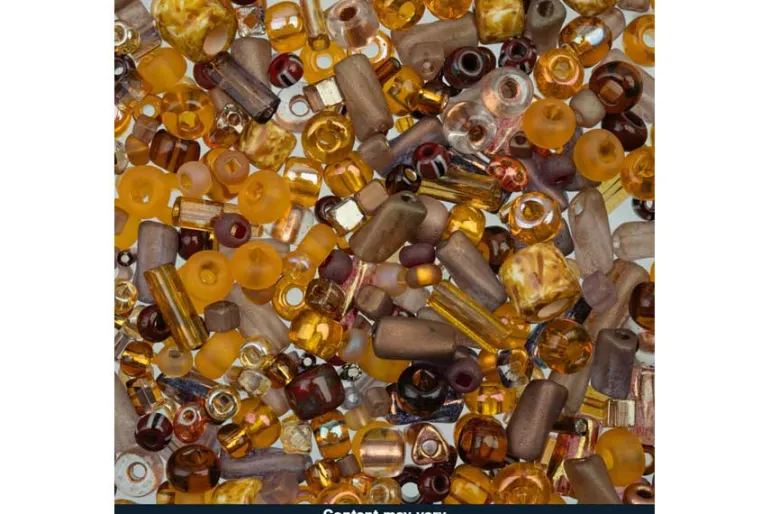 Bead Bar Czech Seed Beads – 50g – Orange Mix
