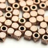 Bead – Cut Corner Cube – Antique Copper Plated