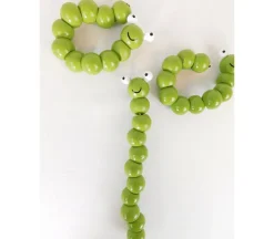 Beaded Green Worms – 3 Piece