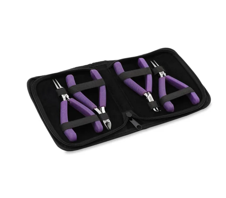 Beaders Beading Kit Tool Set – 8-Piece Orchid by The BeadSmith