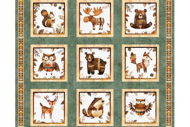 Bearsville Animal Picture Patches Panel