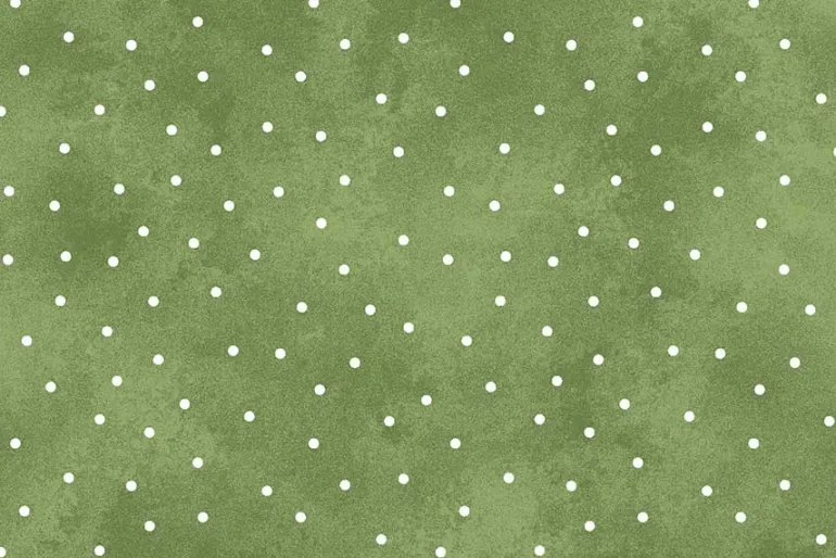 Beautiful Basic Scatter Dot Cream on Green