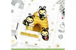 Bee Happy Background Stencil