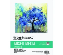 Bee Paper Bee Inspired Top Spiral Mixed Media Pad – 9×12