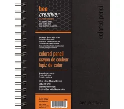 Bee Paper Colored Pencil Hardbound 90# Paper Pad 50/sheets (view sizes)