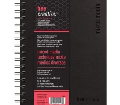 Bee Paper Mixed Media Hardbound 93# Paper Pad – 5.5-inch x 8-inch