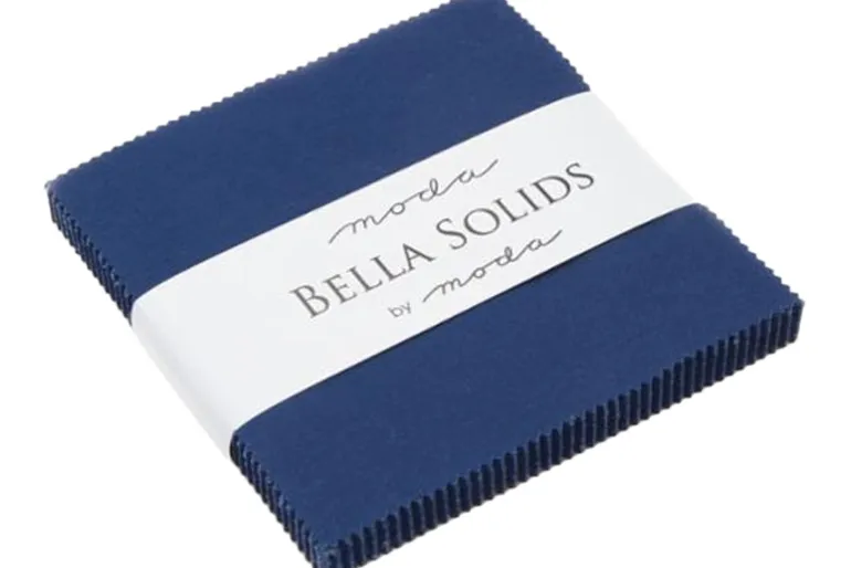 Bella Solids Nautical Blue 5-inch Charm Squares 42ct