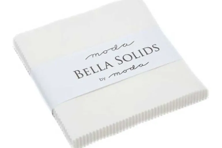 Bella Solids White 5-inch Charm Squares 42ct