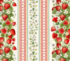 Berry Sweet Strawberry Market Chart Collage on Beige