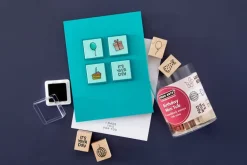 Birthday Mini Tub Woodblock Stamps