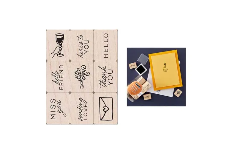 Birthday Mini Tub Woodblock Stamps