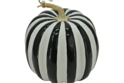 7.5″ Black and White Striped Pumpkin