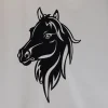Black Cutout Horse Head