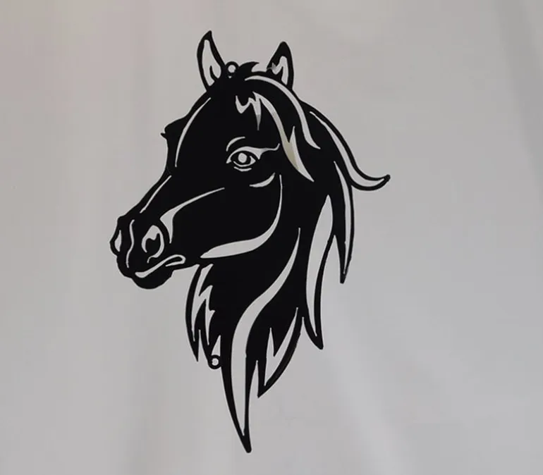 Black Cutout Horse Head