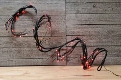 6′ Black Glitter Branch Garland with LED Lights