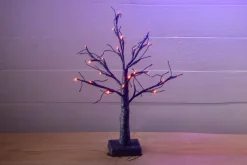 18″ Black Glitter Tree with LED Lights