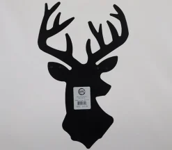 Black Metal Deer Head – 9.75-inch x 18.75-inch