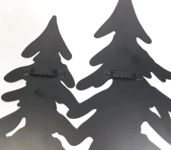 Black Metal Wall Art – Layered Tree Silhouette Décor