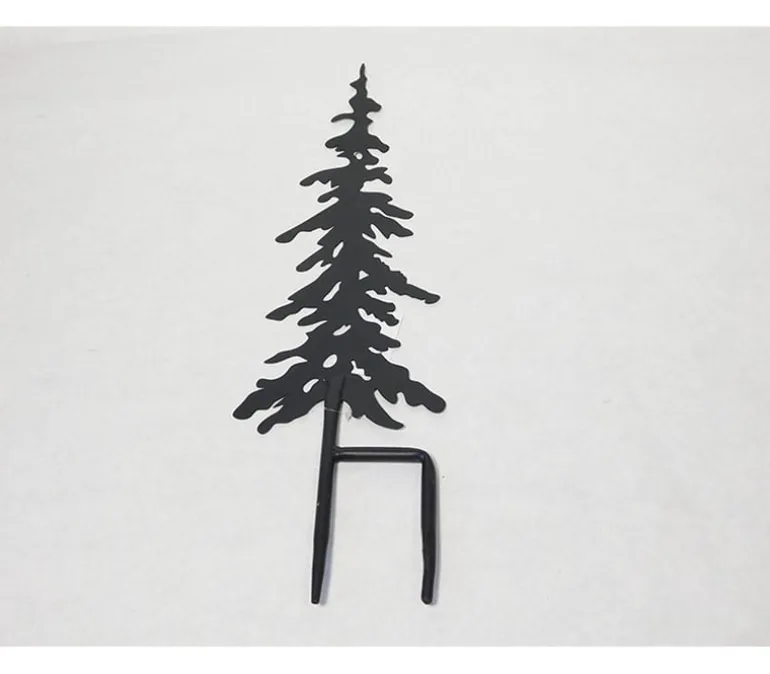 Black Metal Wall Art – Layered Tree Silhouette Décor