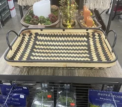 Black/Natural Bamboo Tray