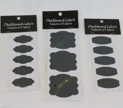 Black Scalloped Chalkboard Labels – 9 Labels