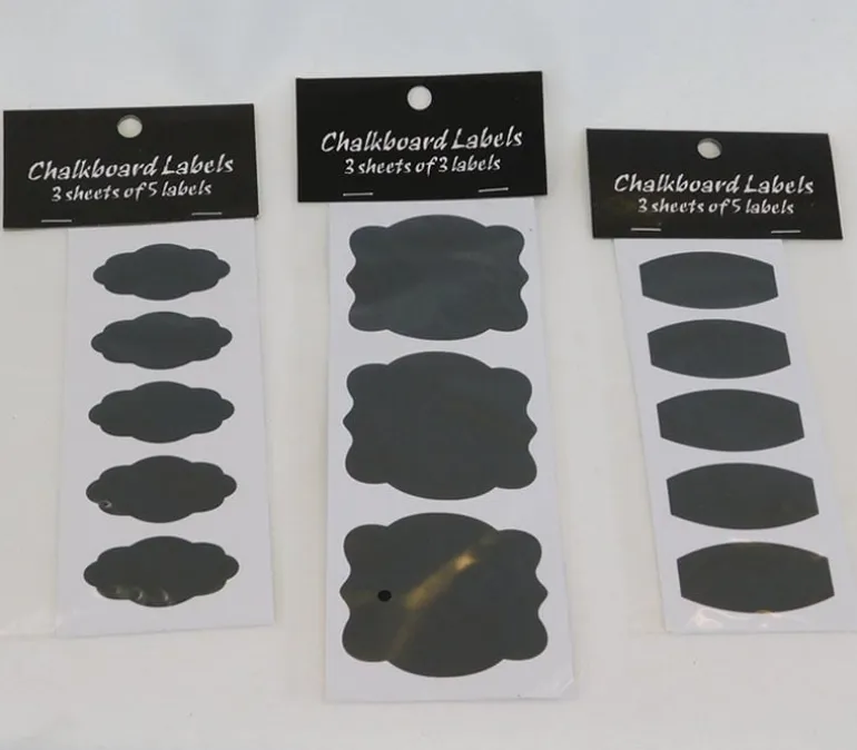 Black Scalloped Chalkboard Labels – 9 Labels