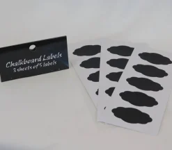 Black Scalloped Chalkboard Labels – 15 Labels
