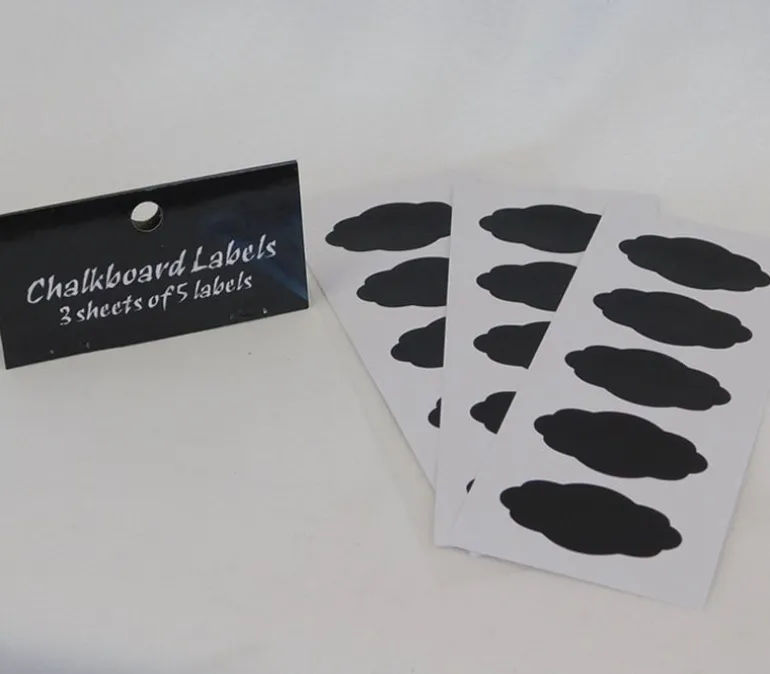 Black Scalloped Chalkboard Labels – 15 Labels
