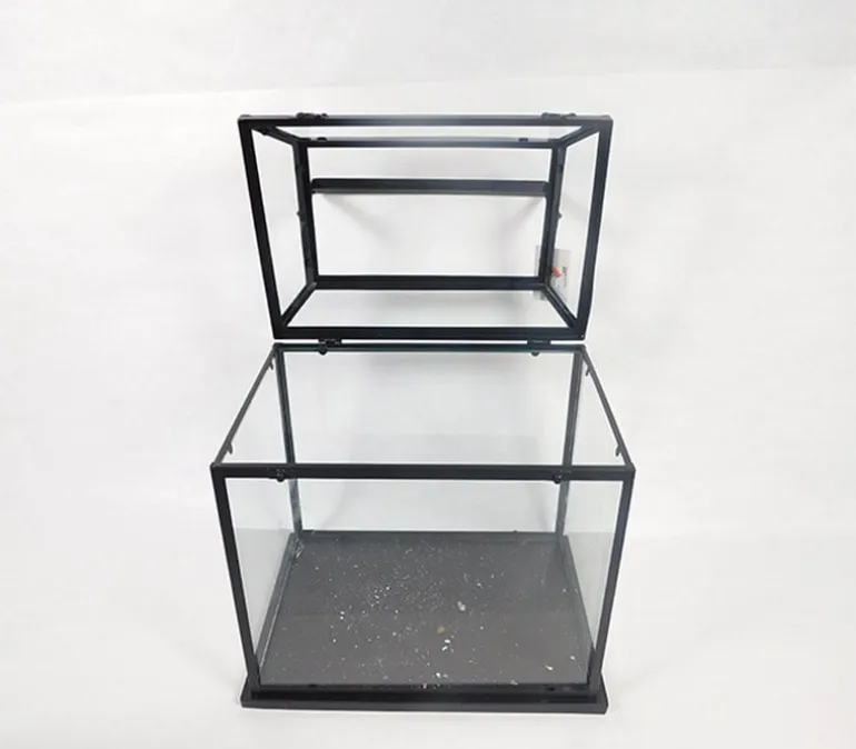 Black Square Metal Lantern – Large