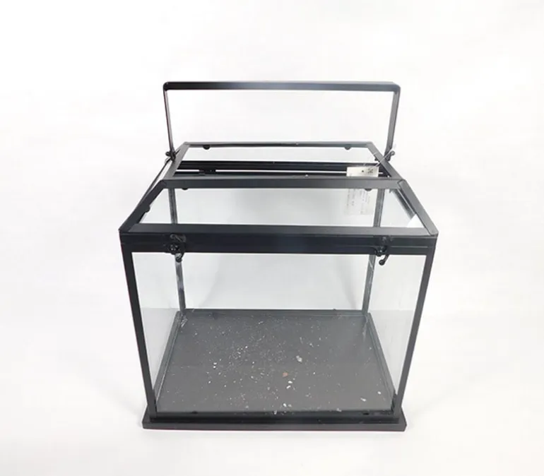 Black Square Metal Lantern – Large