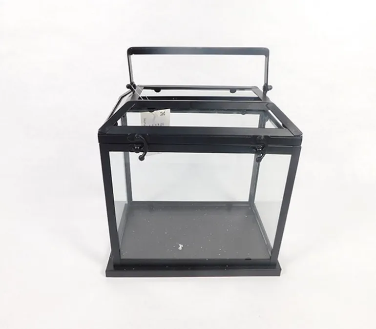 Black Square Metal Lantern – Large