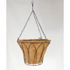 Black Trellis Hanging Basket with Coco Liner – 11.5-Inch