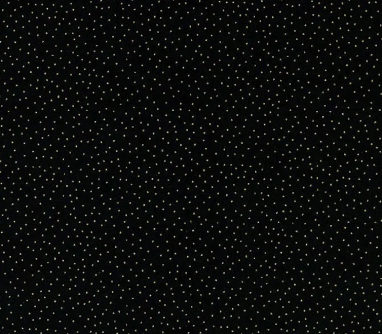 Black with Gold Metallic Pin Dots