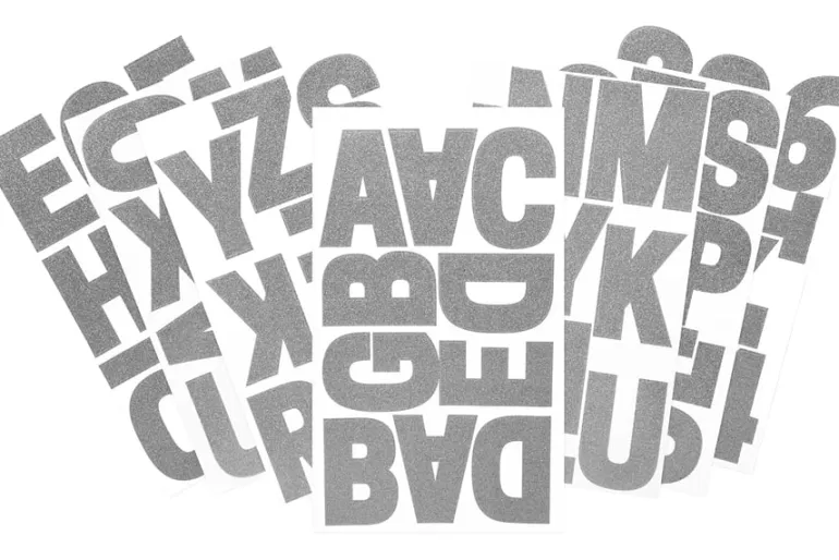 Bling Sheet – 1.5″ – Crystal Letters