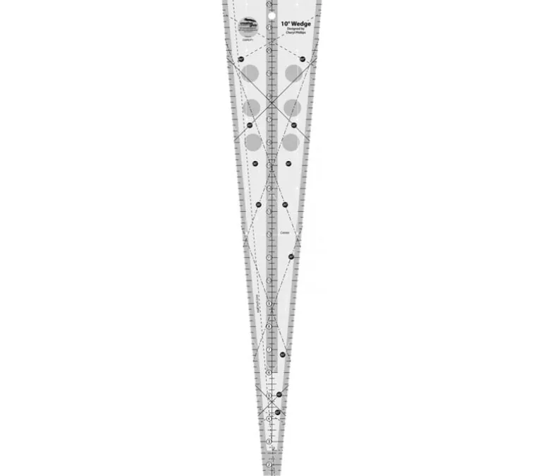 Bloc Loc Half Square Acrylic Triangle Ruler – 6.5″ x 6.5″